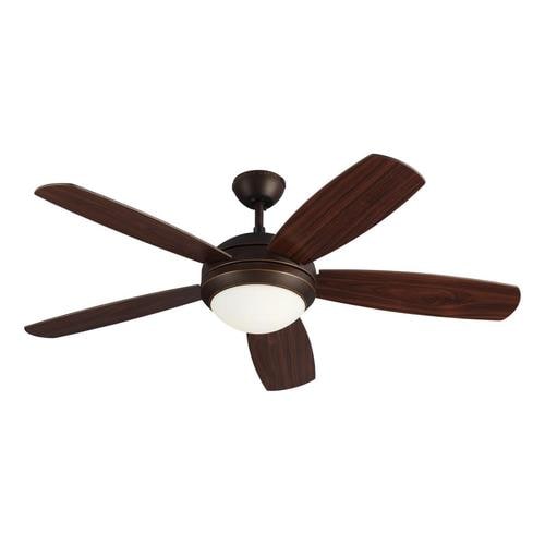 Monte Carlo Discus Es 52 In Bronze Indoor Ceiling Fan With Light Kit 5 Blade At Lowes Com