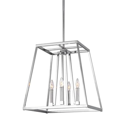 Feiss Conant 4-Light Chrome Transitional Chandelier Feiss Conant 4-Light Chrome Transitional Chandelier