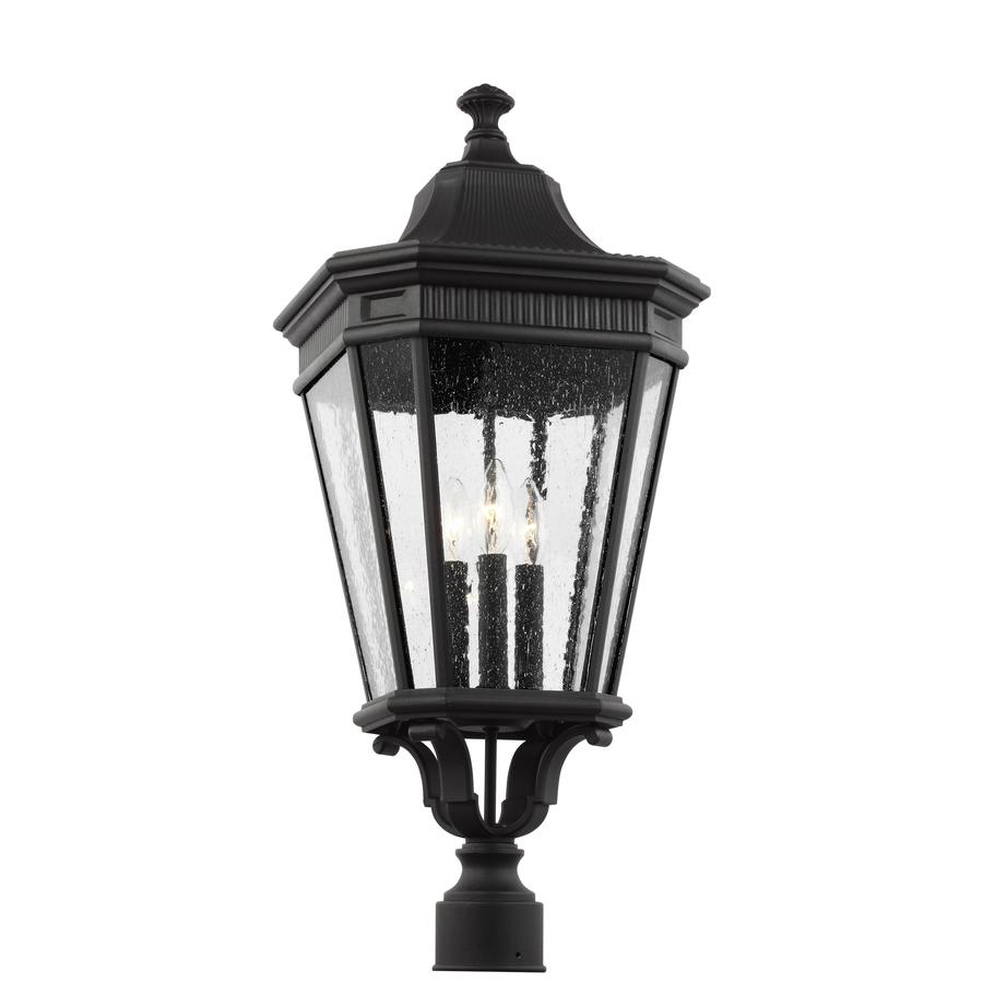 Feiss Cotswold Lane 3-Light Outdoor Black Post Light in the Complete ...