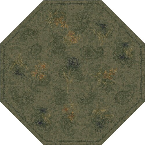 Milliken Vintage Octagonal Green Transitional Tufted Area Rug