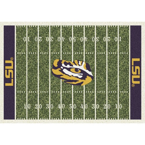 Milliken 5 4 X 7 8 Lsu College Football Field Area Rug At Lowes Lsu College Football Field Area Rug