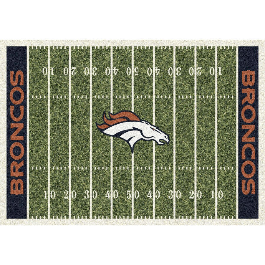 Milliken 533321-201-1030 NFL Home Field Multicolor Rectangular Indoor Tufted Sports Area Rug (Common: 5 x 8; Actual: 64-in W x 92-in L)