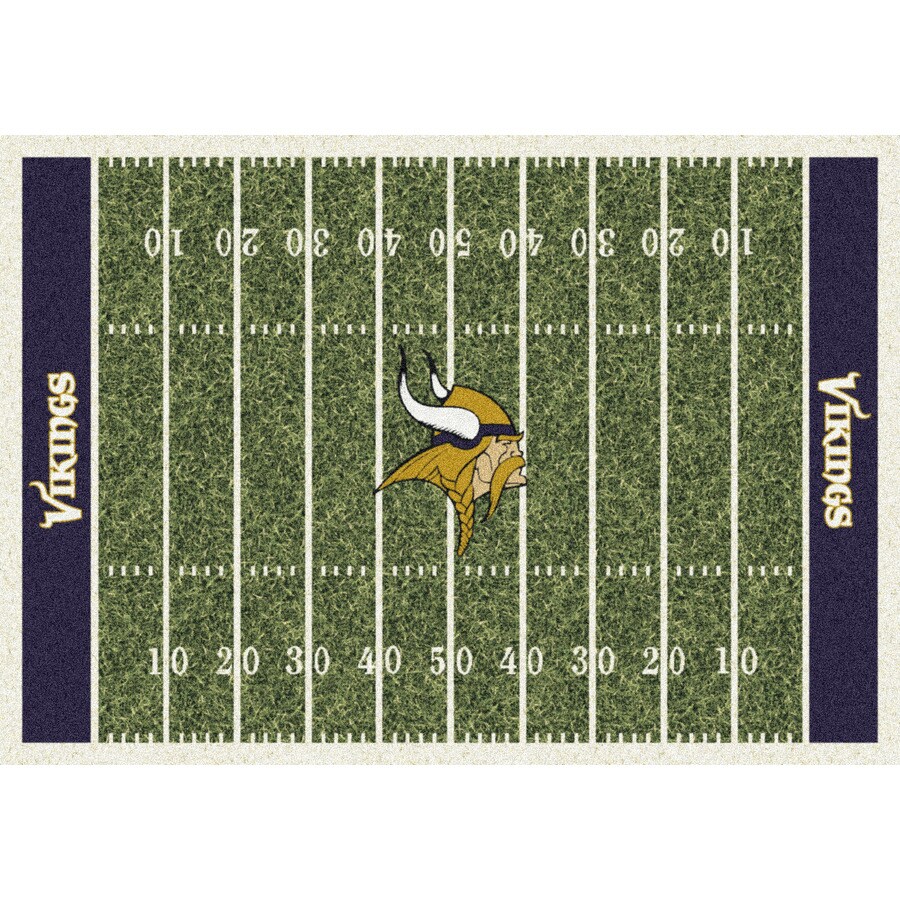 Milliken 533321-201-1054 NFL Home Field Multicolor Rectangular Indoor Tufted Sports Area Rug (Common: 5 x 8; Actual: 64-in W x 92-in L)