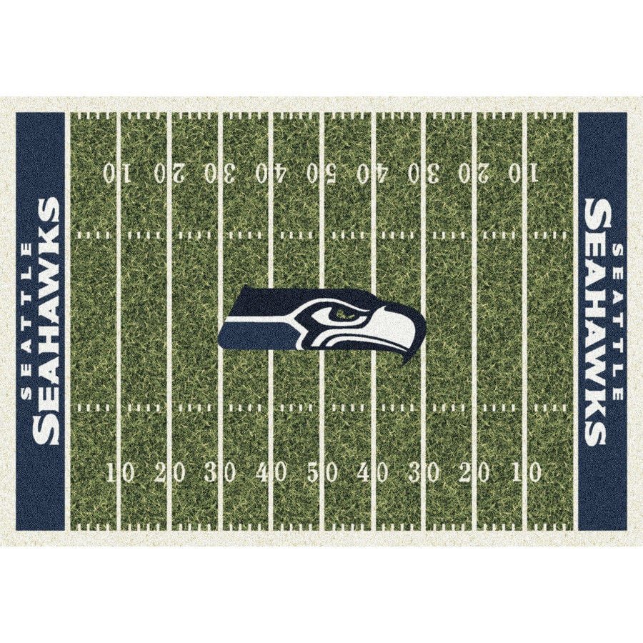 Milliken 533321-201-1084 NFL Home Field Multicolor Rectangular Indoor Tufted Sports Area Rug (Common: 5 x 8; Actual: 64-in W x 92-in L)