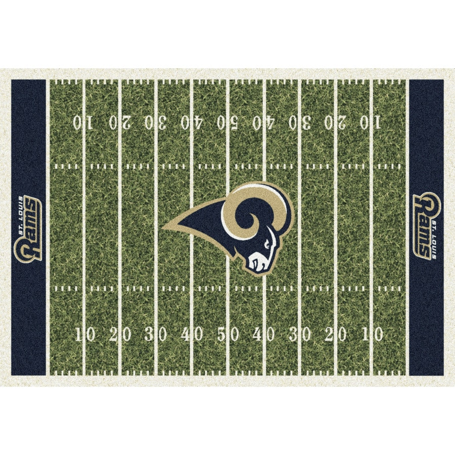 Milliken 533321-201-1087 NFL Home Field Multicolor Rectangular Indoor Tufted Sports Area Rug (Common: 5 x 8; Actual: 64-in W x 92-in L)