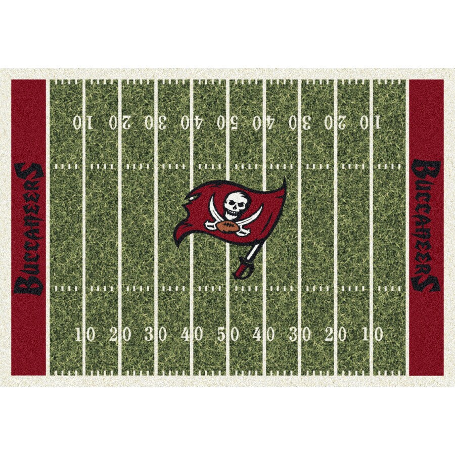 Milliken 533321-201-1090 NFL Home Field Multicolor Rectangular Indoor Tufted Sports Area Rug (Common: 5 x 8; Actual: 64-in W x 92-in L)