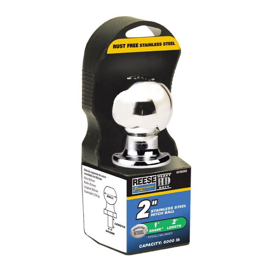 Reese 2' Stainless Steel Ball in the Trailer Hitch Balls department at