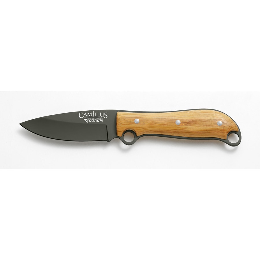 Camillus 3.5-in Aus-8 Japanese Steel with Carbonitride Titanium Fixed  Pocket Knife at