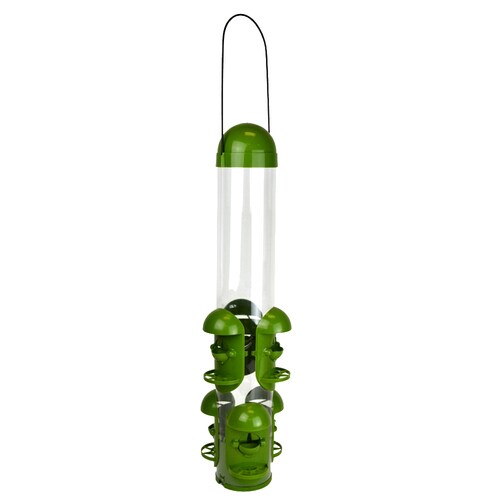 Garden Treasures Green Plastic Tube Bird Feeder in the Bird Feeders