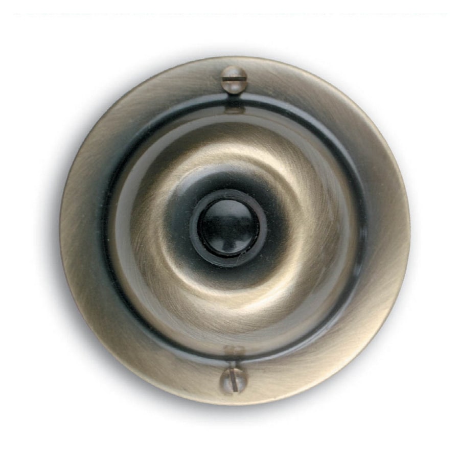 Style Selections Wired Lighted Satin Nickel Doorbell Button