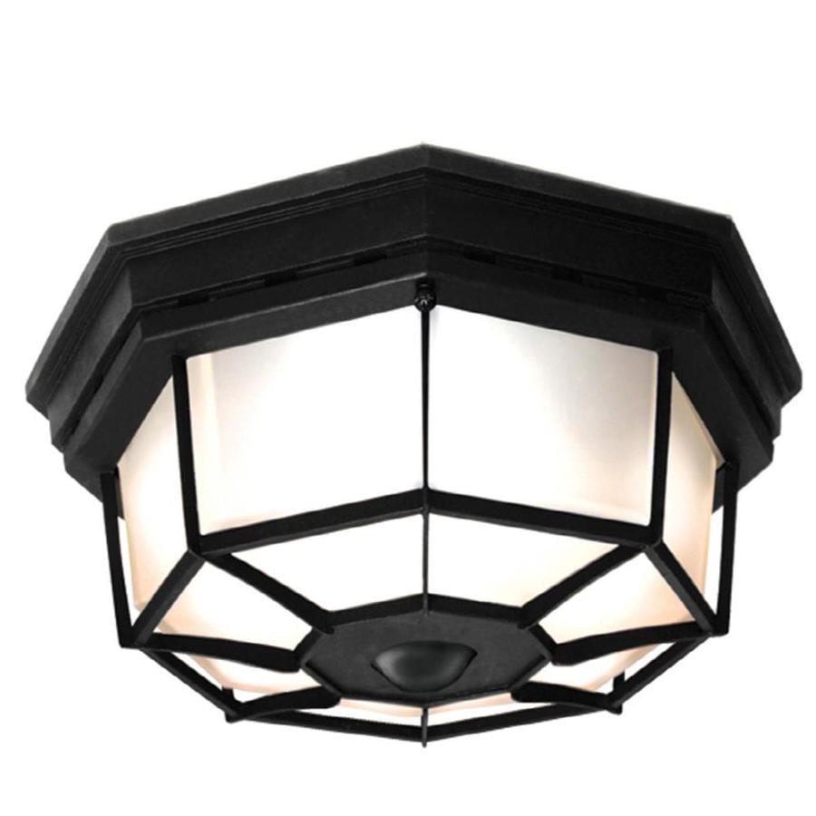 Black Motion Activated Outdoor Ceiling Light Energy Star