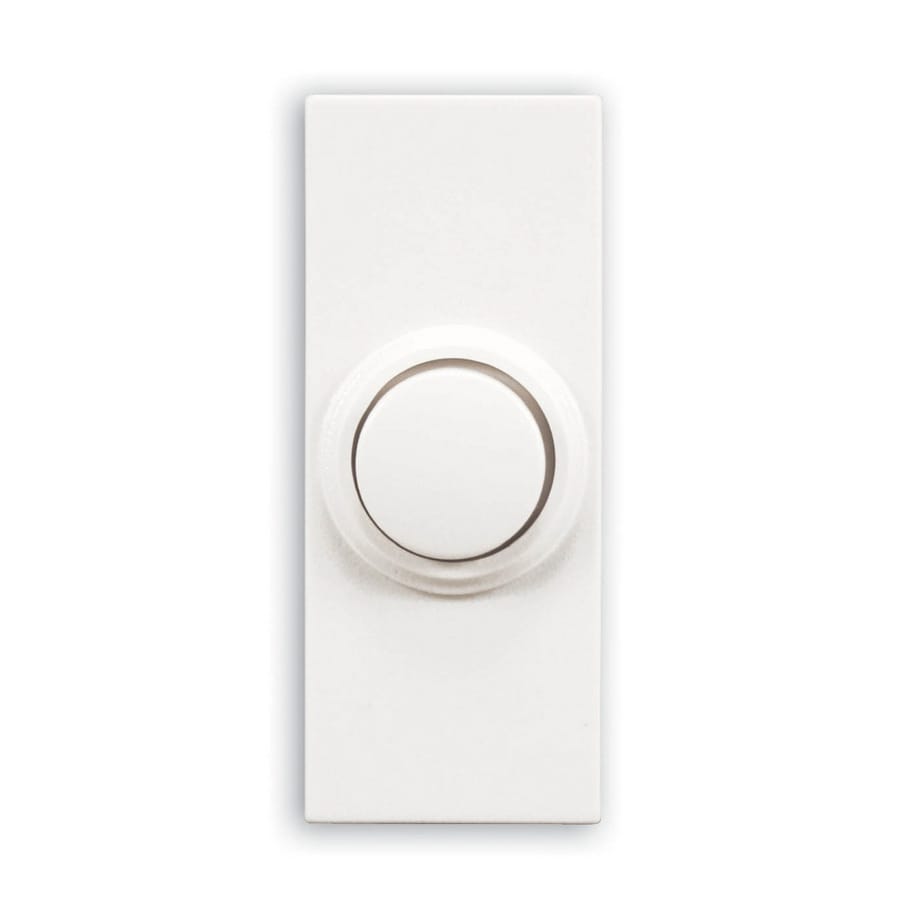 Utilitech LE-6193-B Wireless White Doorbell Button (Batteries Included)