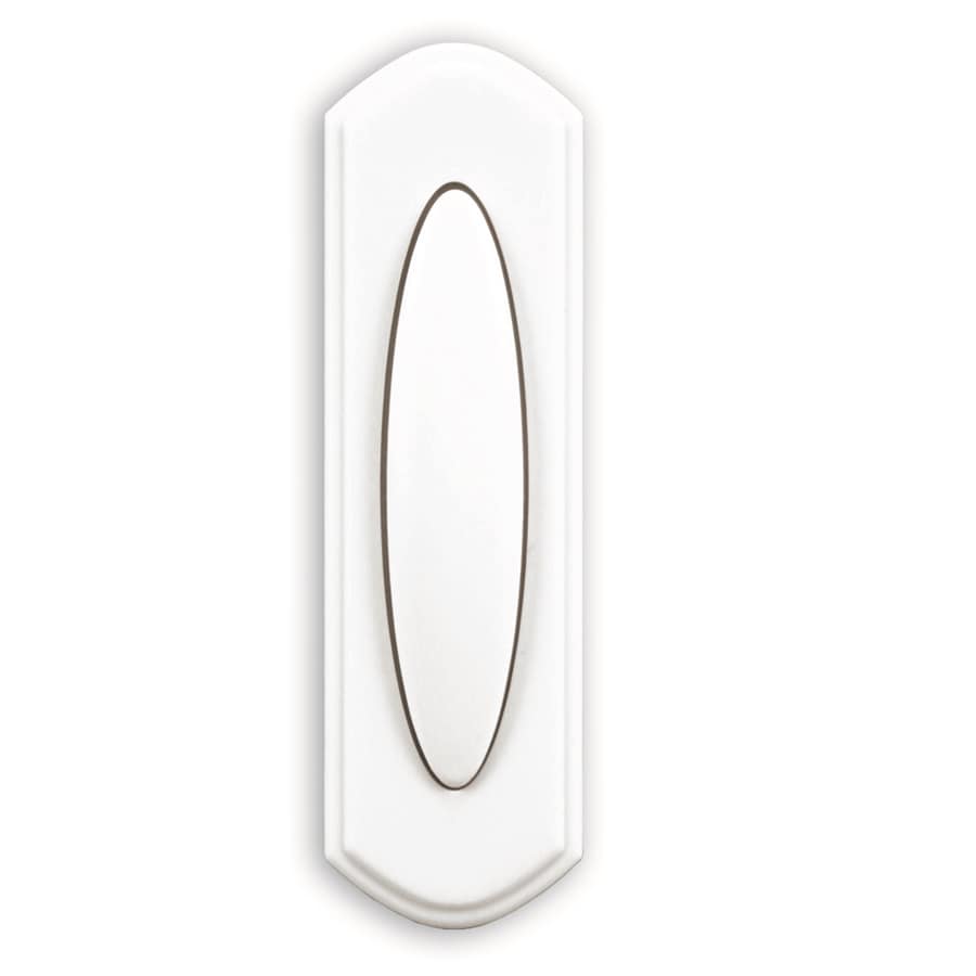 Wireless White Doorbell Button Batteries Included