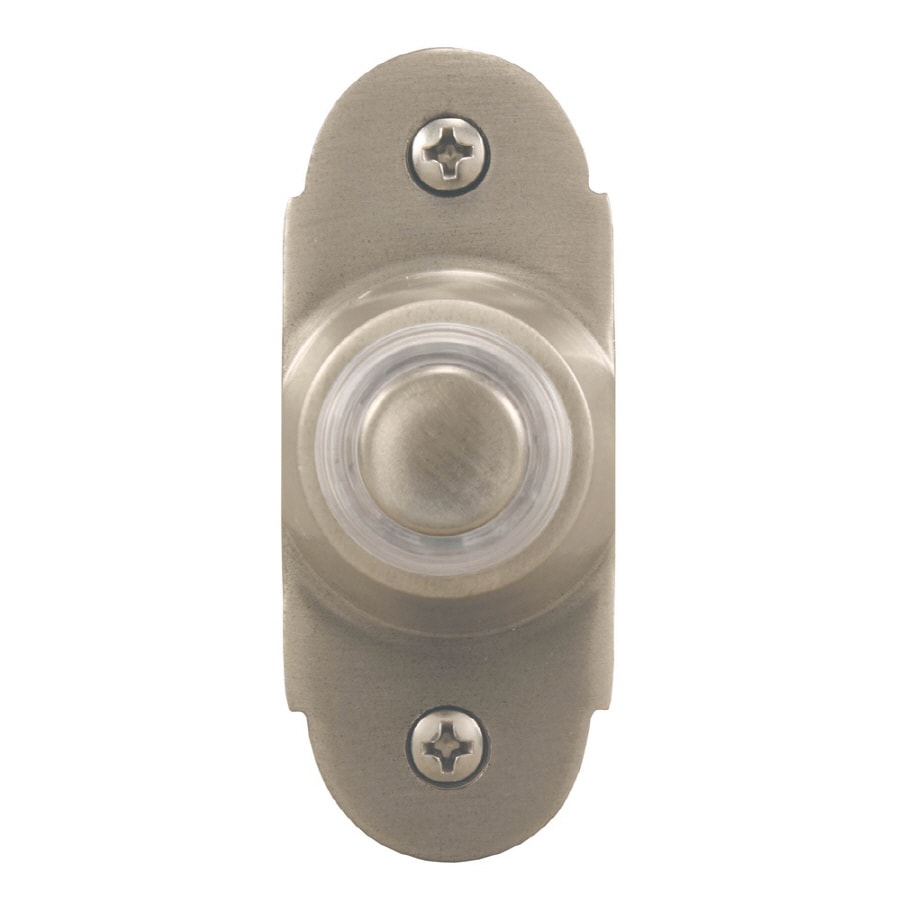 Heath Zenith LE-855-SN Wired Satin Nickel Push Button With Lighted Center