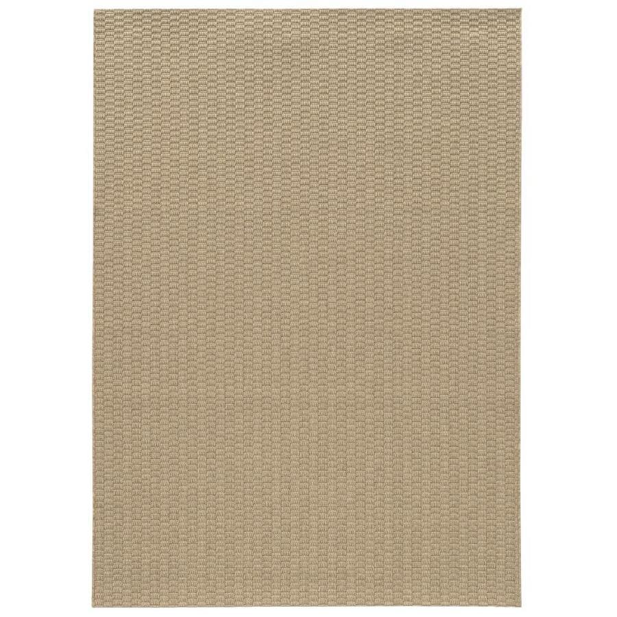 Shop allen   roth Decora Rectangular Indoor/Outdoor Woven Area Rug ...