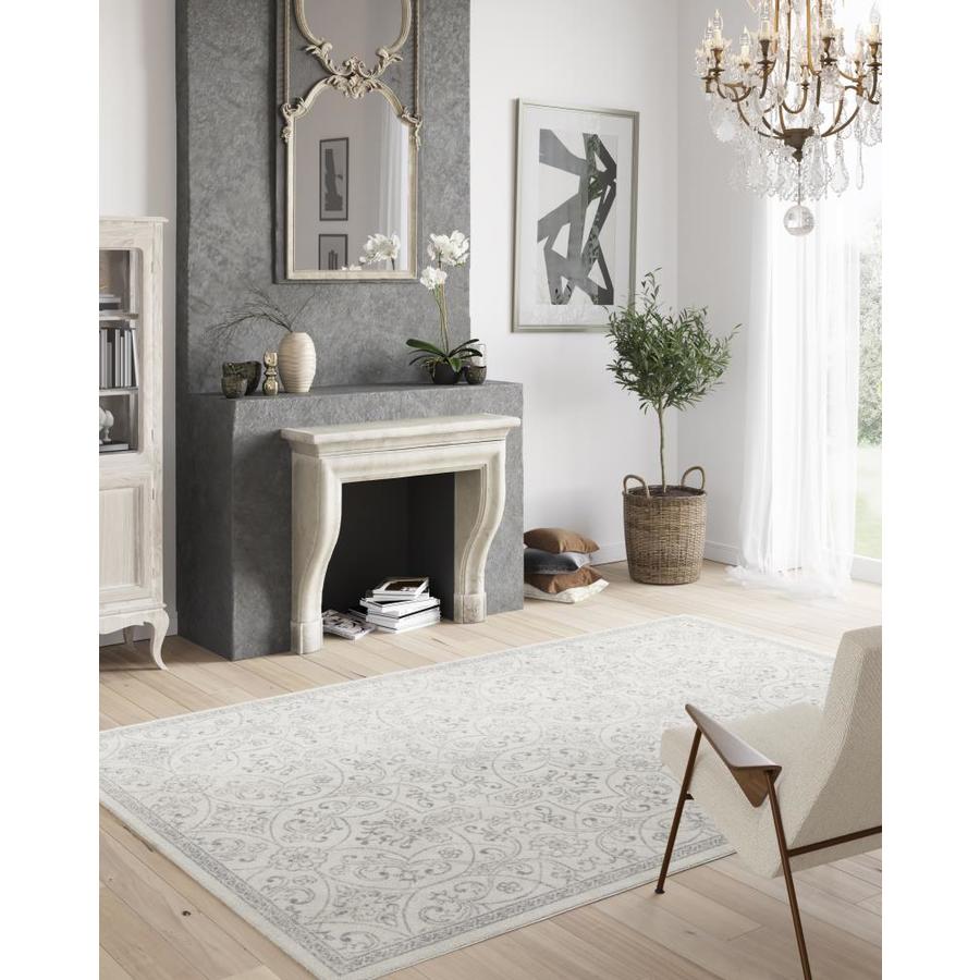 Balta Hailey Vanilla 6 x 9 6 x 9 Cream Indoor Border Area Rug in the ...