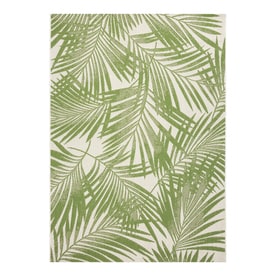 Garden Treasures Bright Palm 8x10 Green Rectangular Indoor/Outdoor Machine-Made Coastal Area Rug (Common: 8 x 10; Actual: 8-ft W x 10-ft L)