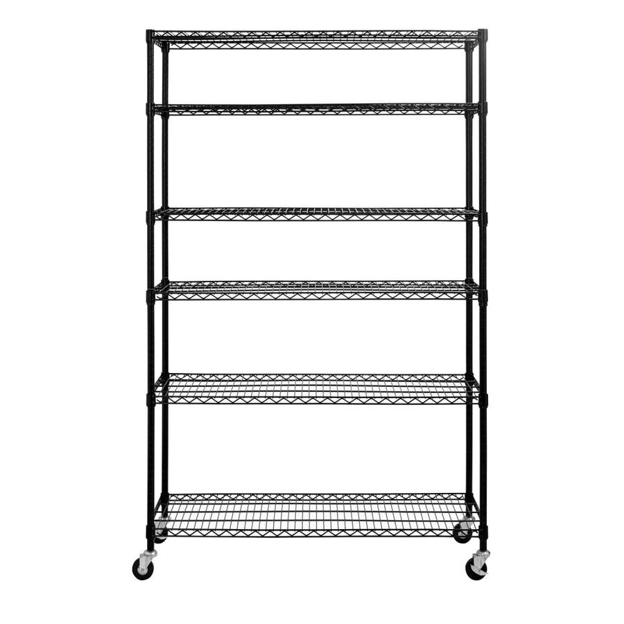 Edsal Muscle Rack 18-in D X 48-in W X 74-in H 6-Tier Wire Utility ...