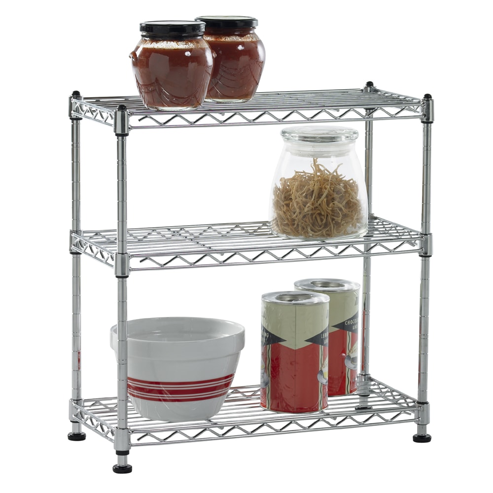 Storage Basics 3-Tier Chrome Shelf at Lowes.com