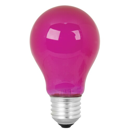 Mood-lites 25-Watt A19 Medium Base Pink Decorative Incandescent Light ...