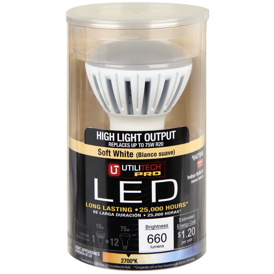 Utilitech 75-Watt EQ Soft White Medium Base (E-26) Dimmable Light Bulb ...