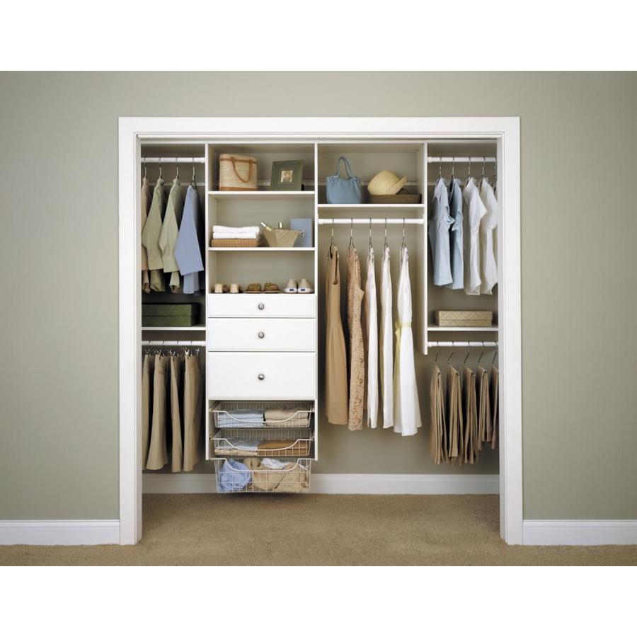 Easy Track 24-in x 8-in x 14-in White Basket in the Wood Closet ...