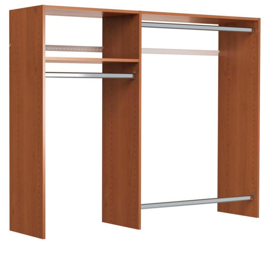 Easy Track 5 Ft X 7 Cherry Wood Closet Kit At Forpros Com Easy Track 5 Ft X 7 Cherry Wood Closet Kit