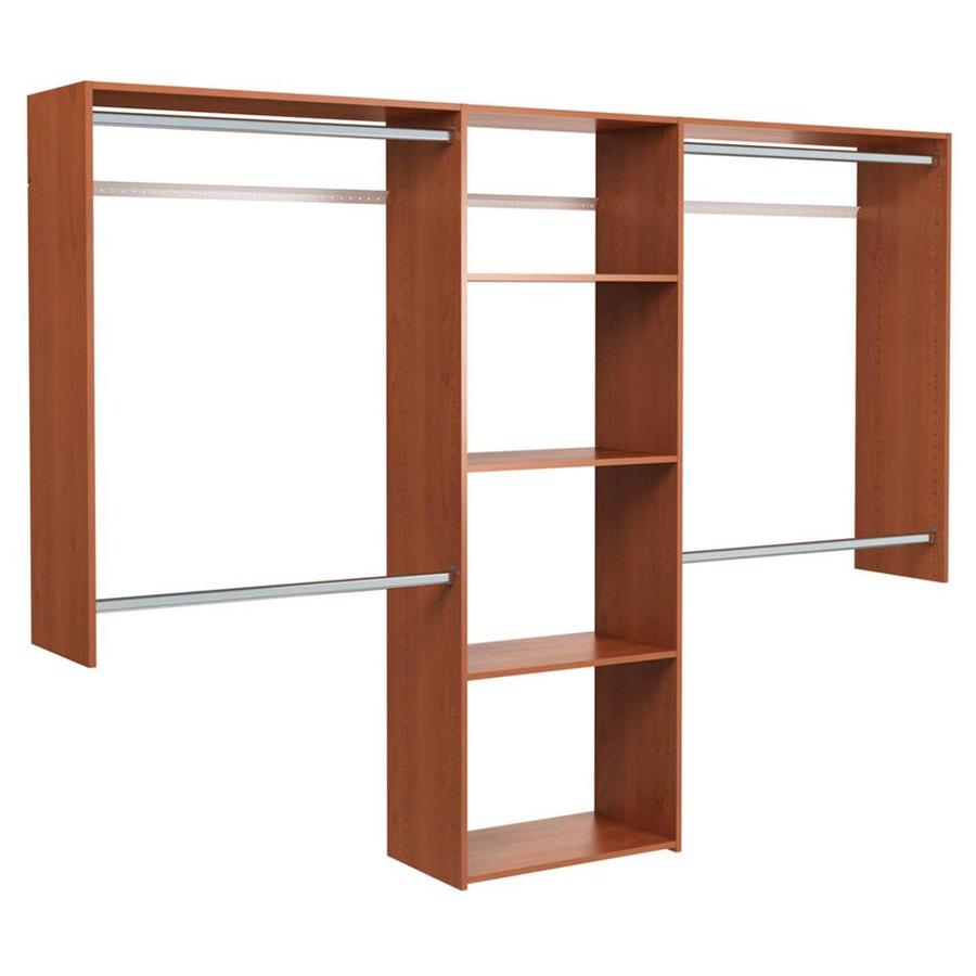 Easy Track 8 Ft X 7 Cherry Wood Closet Kit At Com Easy Track 8 Ft X 7 Cherry Wood Closet Kit