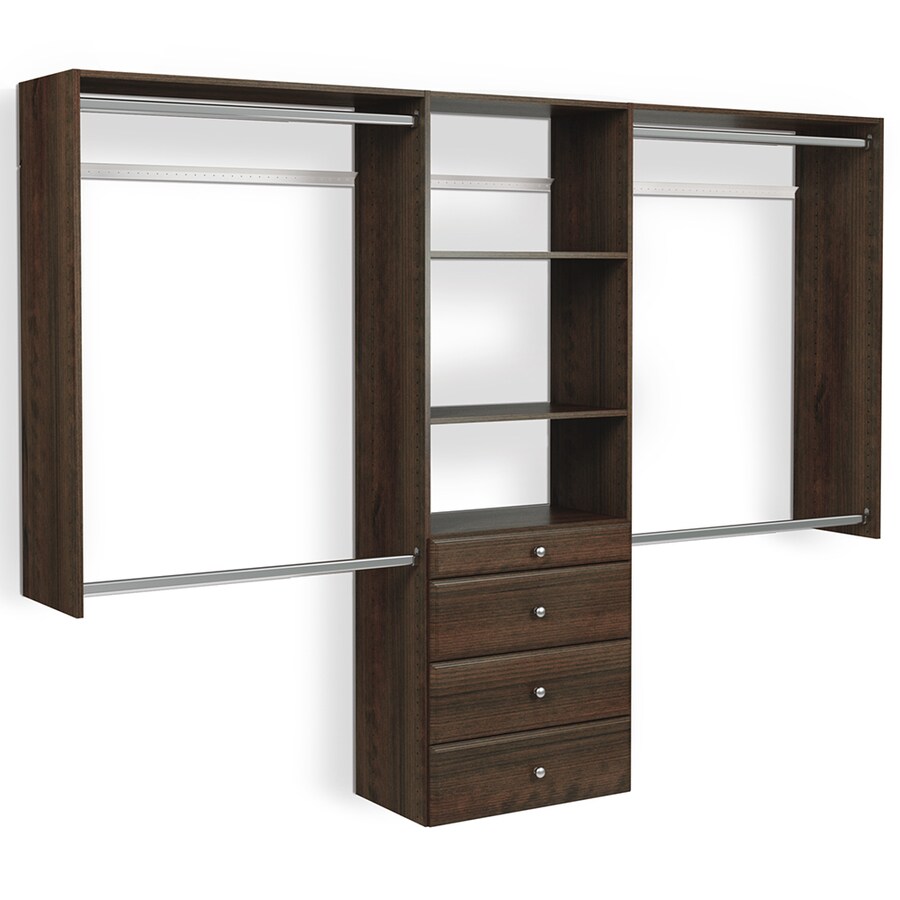 Easy Track 8-ft W x 7-ft H Truffle Wood Closet Kit at Lowes.com