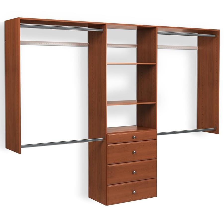 Easy Track 8-ft x 7-ft Cherry Wood Closet Kit at Lowes.com