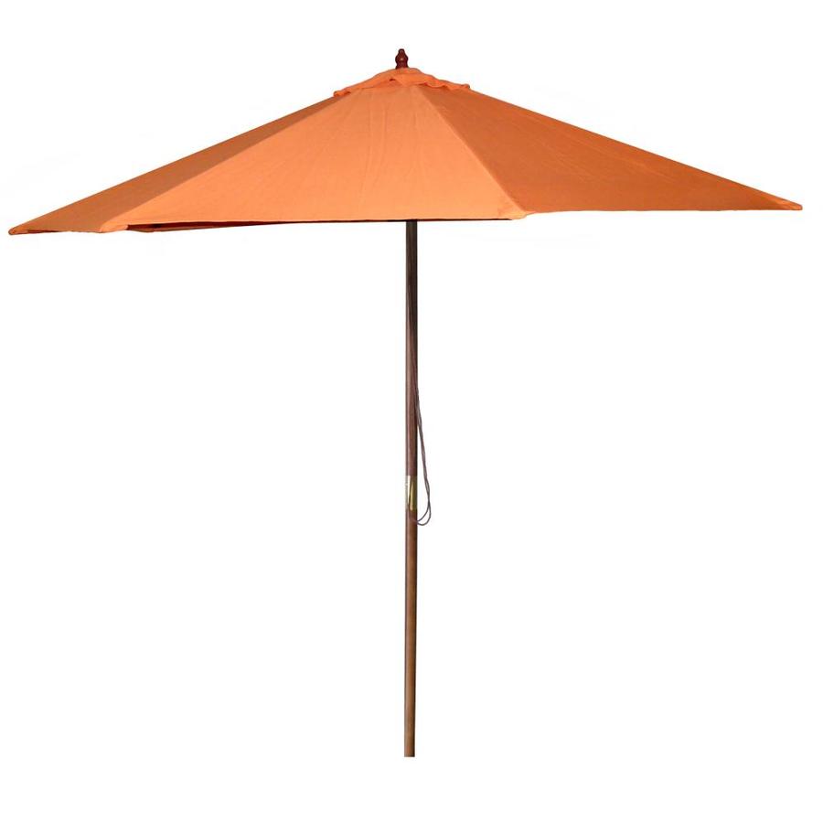 Jordan Manufacturing Orange Market 9ft Notilt Octagon Patio Umbrella