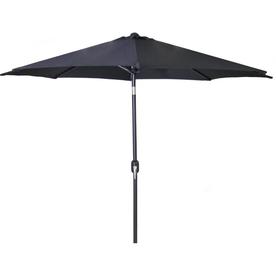 Patio Umbrellas At Lowes Jordan Manufacturing Black Market 9 Ft Push On Tilt Octagon Patio Umbrella With