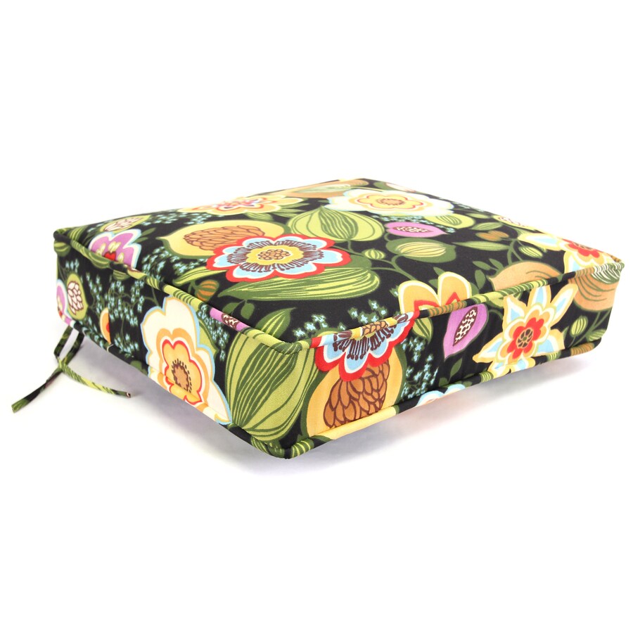 Gomer Black Tie Tropical Deep Seat Patio Chair Cushion for Deep Seat Chair at