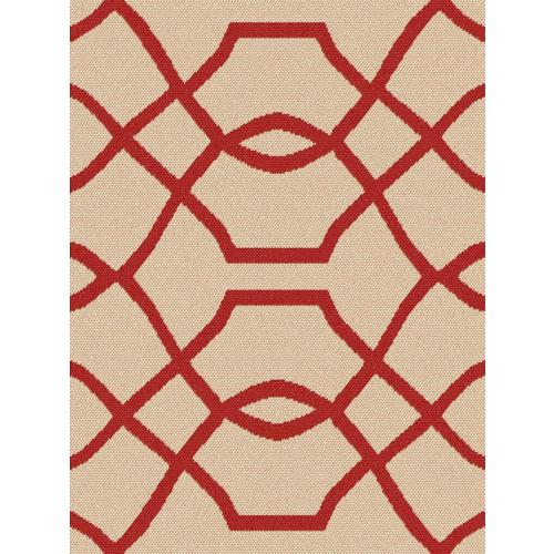 Sunbrella Outdoor Fabric by the Yard 54in W Folio Terracotta Geometric