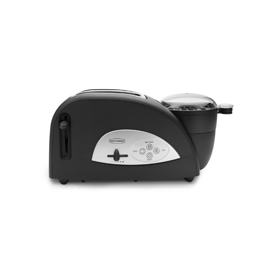 Back to Basics Black Countertop Egg Poacher, Muffin Maker and 2-Slice  Toaster in the Bread Makers department at