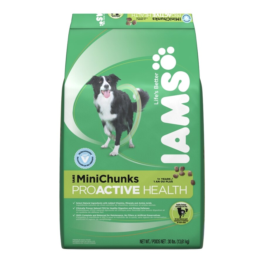 Iams 30lbs ProActive Health MiniChunks AllNatural Adult Dog Food at