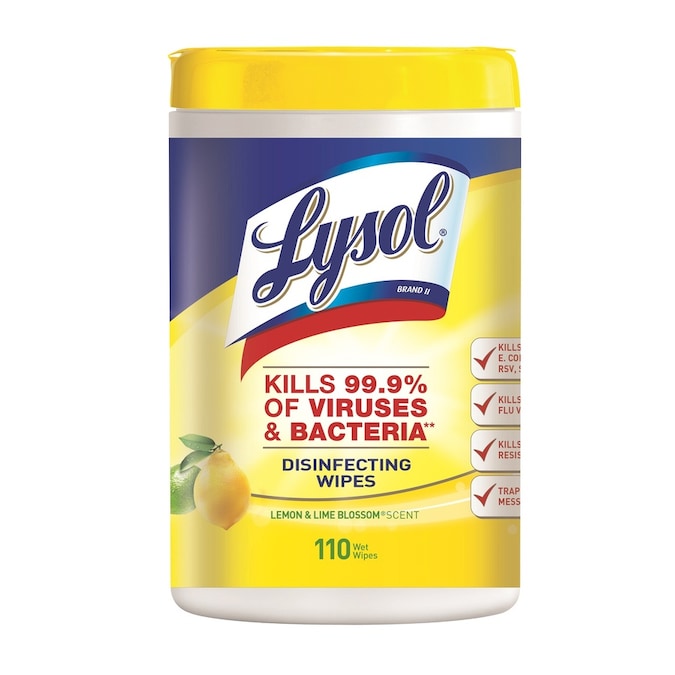 LYSOL Wipes 110-Count Lemon/Lime Disinfectant All-Purpos in the All-Purpose  Cleaners department at Lowes.com
