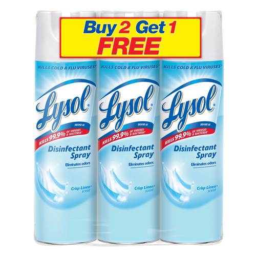 Lysol 19 Oz Crisp Linen Disinfectant Spray At 1347