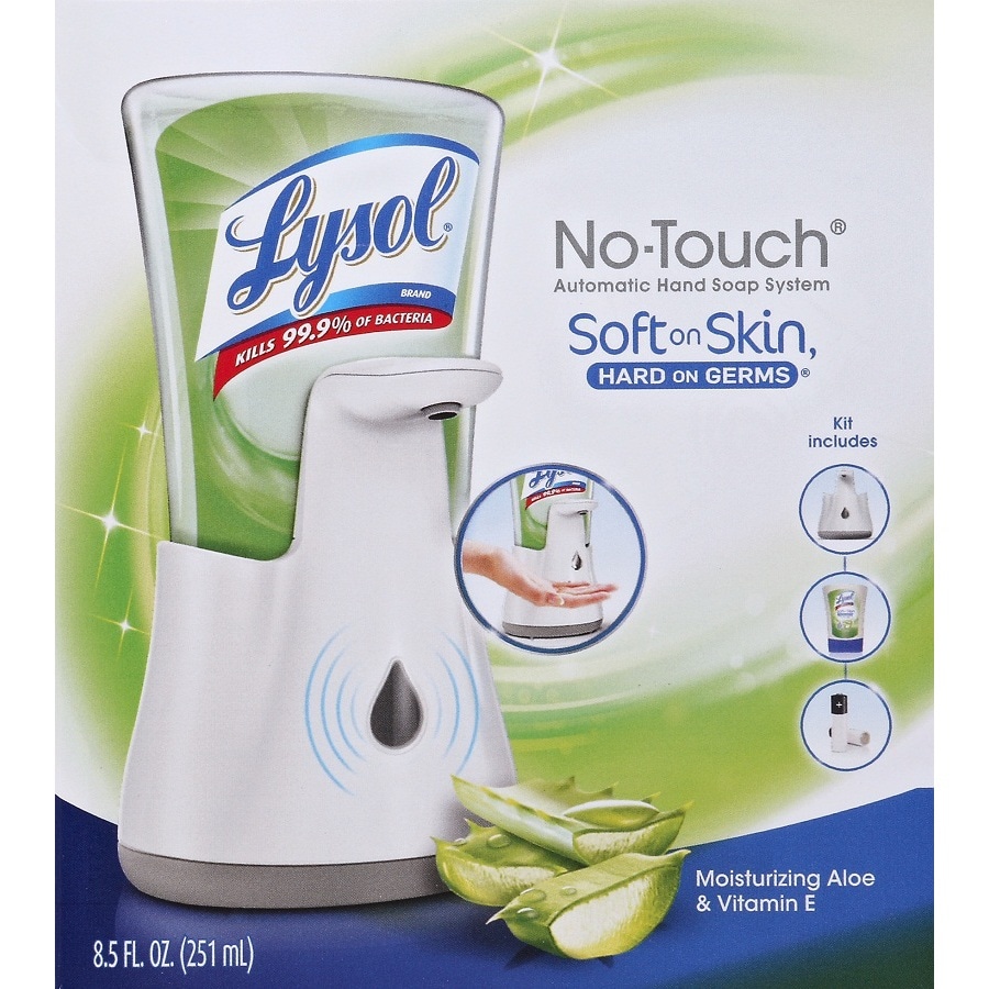 LYSOL No-Touch 8.5-fl oz Antibacterial Aloe and Vitamin E Hand Soap in ...