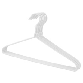 Nrpfell 5 Pcs White Plastic S Shape Hanger Hook for Home Clothing Baskets 