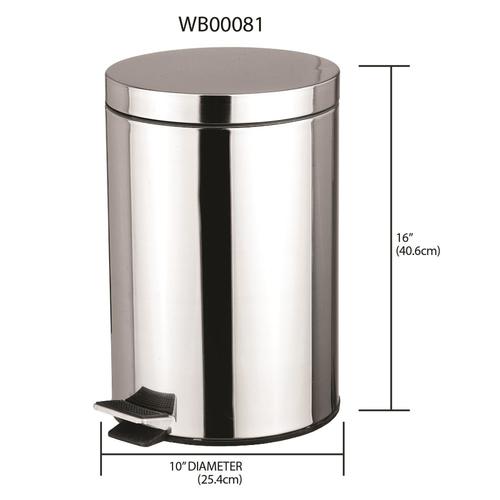 Home Basics Multi Metal Wastebasket in the Wastebaskets department at