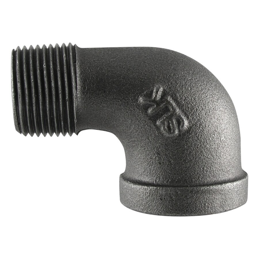 LDR 1.25in L 90Degree Black Iron Street Elbow Fitting in the Black