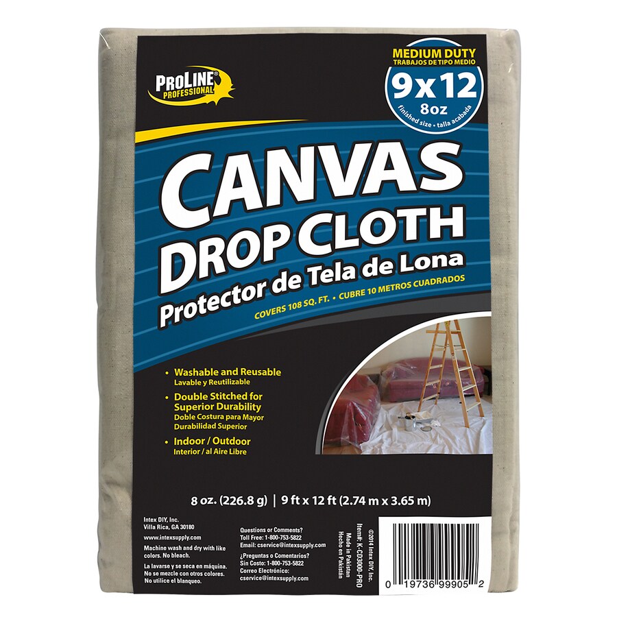 Shop ProLine 8oz Canvas Drop Cloth 9ft x 12ft