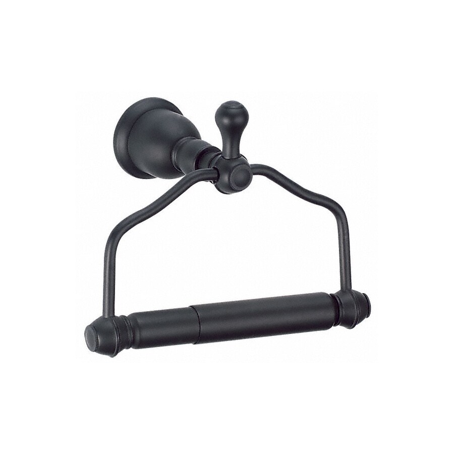 Danze Opulence Satin Black Surface Mount Toilet Paper Holder in the