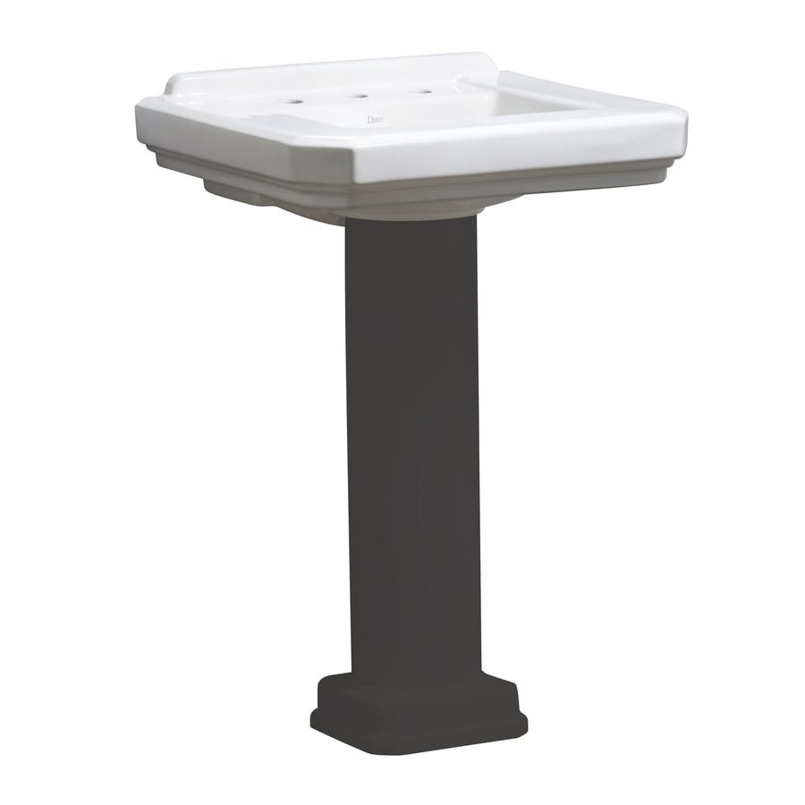 ... 21.625-in L x 25.25-in W White Vitreous China Square Pedestal Sink Top