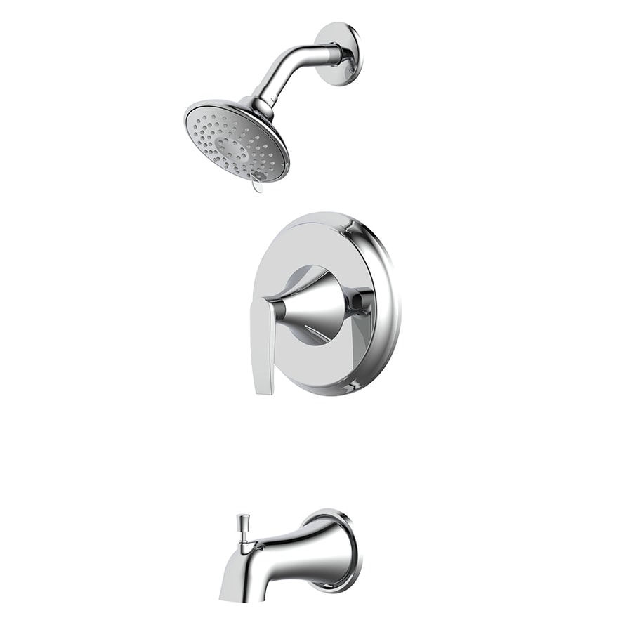 allen + roth 1-Handle Residential Wall Mounted Bathtub and Shower ...