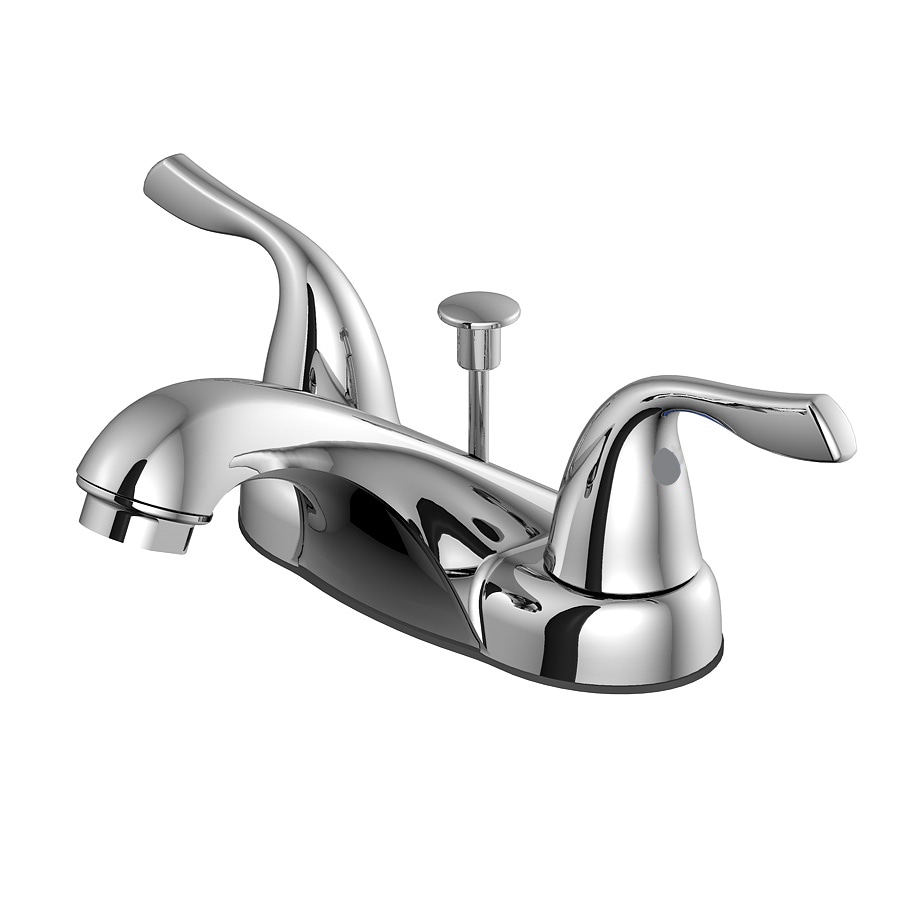 Shop AquaSource Chrome 2 Handle 4 In Centerset WaterSense Bathroom