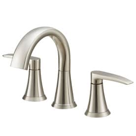 Jacuzzi Lyndsay Brushed Nickel 2-Handle Widespread WaterSense Bathroom Sink Faucet with Drain