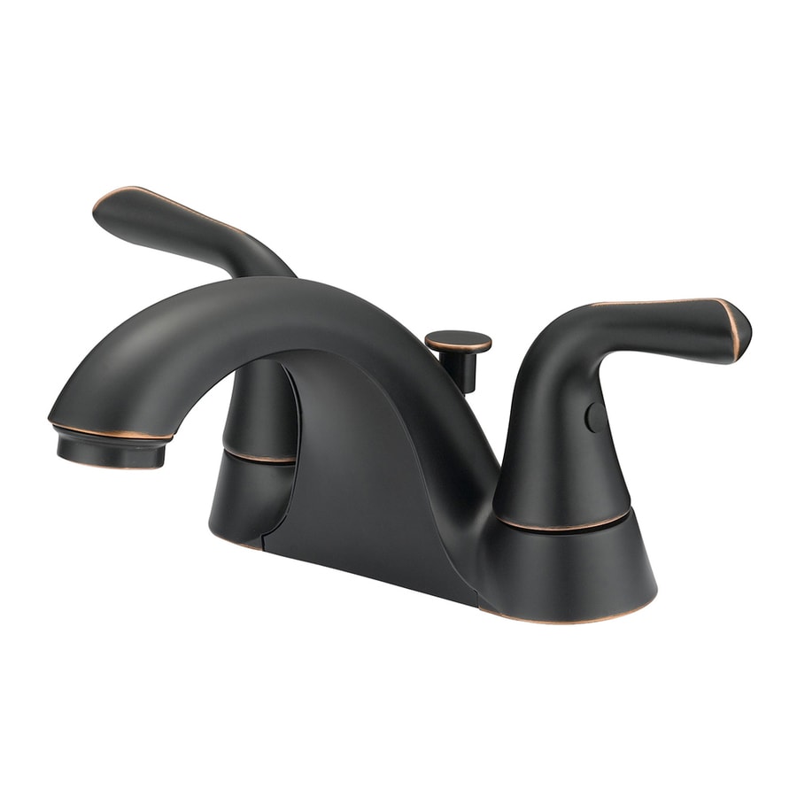 Project Source Oil Rubbed Bronze 2 Handle 4 In Centerset