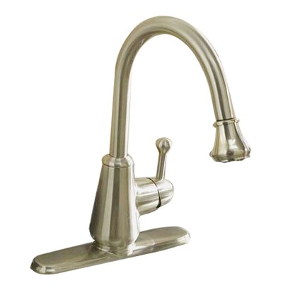Aquasource Brushed Nickel 1 Handle Pull Down Kitchen Faucet At